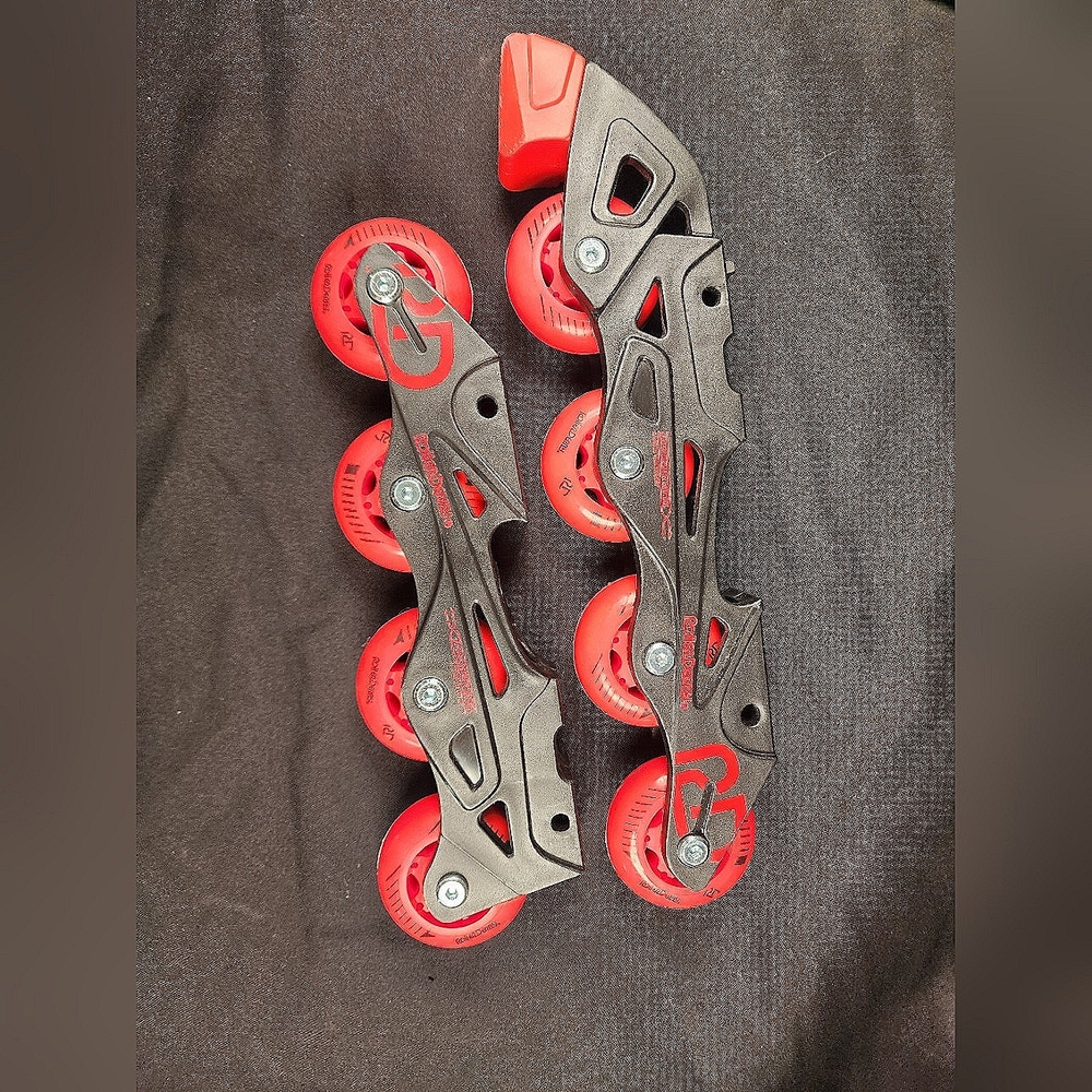 New Roller Derby Inline Roller Blades Replacement Rubber Wheels Red & Black
